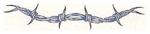 Classic Grey Ink Barbed Wire Tattoo Design